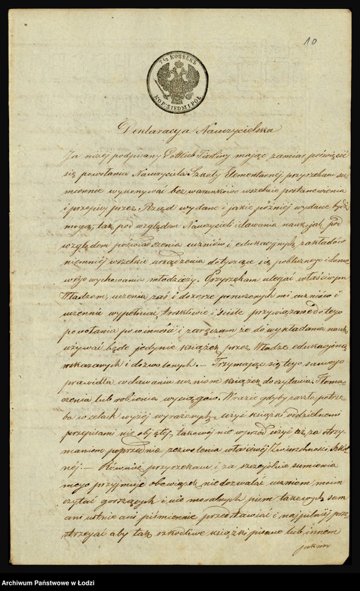 Obraz 12 z jednostki "O službe učitelja Gotliba Tirlinga"