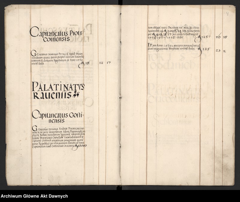 image.from.unit.number "Sumariusz pieniędzy i rejestr retenty piątej części z dochodów dóbr stołowych z terenów całej Rzeczpospolitej."