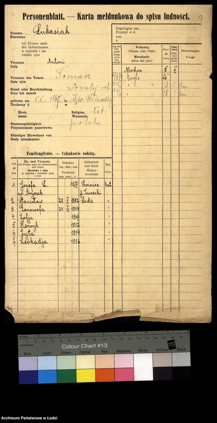 Obraz 3 z jednostki "[Spis ludności Łodzi] Łukasiewicz - Luński"