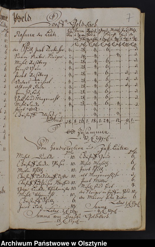 image.from.unit.number "Jahr Rechnung der Silberbachschen Kirchen"