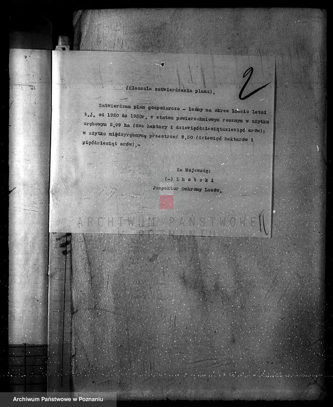 Obraz 6 z jednostki "Nadzór nad gospodarką w lasach majątku Ujazd powiat kościański"