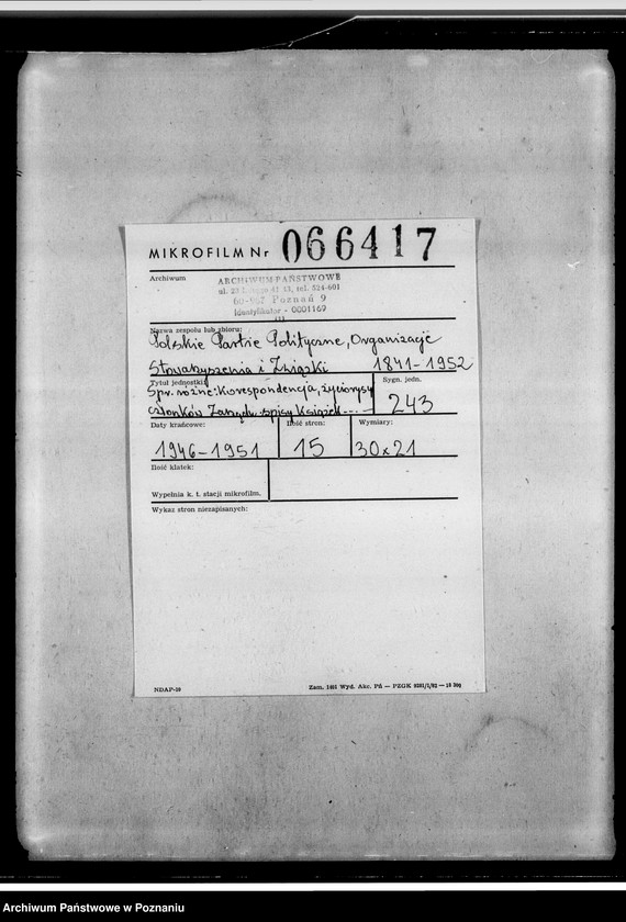 Obraz 2 z jednostki "Sprawy różne: korespondencja, życiorysy członków zarządu, spisy książek, wycinki prasowe"