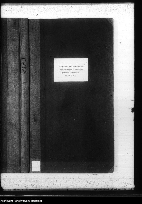 image.from.unit.number "[Duplikat akt urodzonych, zaślubionych i zmarłych parafii Głowaczó na 1873 r.]"