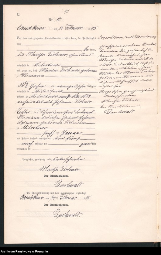 Obraz 13 z jednostki "Sterbe-Neben-Register"