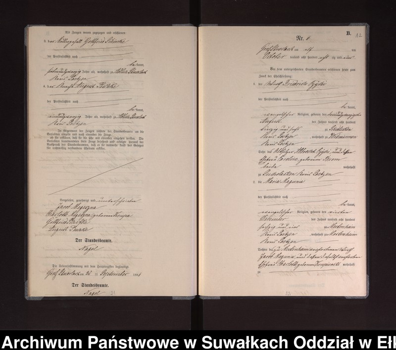 image.from.unit.number "Heiraths-Neben-Register des Preussischen Standes-Amtes Gross Stüerlack Kreis Loetzen"