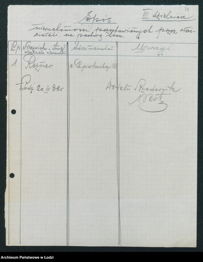 Obraz 6 z jednostki "[Akta XIV Komisariatu Milicji Obywatelskiej - pokwitowania oddanej broni, spisy wolnych lokali, rowerów i motocykli]"