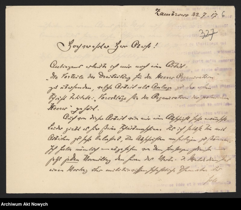 image.from.unit.number "Działalność wojskowo-polityczna Władysława Sikorskiego w czasie I wojny światowej w Naczelnym Komitecie Narodowym, Polskim Korpusie Posiłkowym, wśród internowanych wojskowych polskich na Węgrzech oraz w Galicji. Protokół, pokwitowanie, teksty wierszy i piosenek, korespondencja."