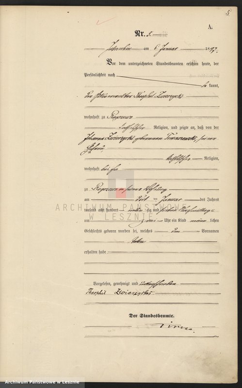 Obraz 8 z jednostki "[Księga urodzeń]"