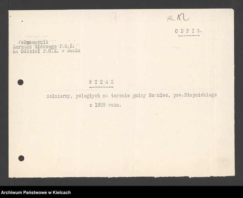 image.from.unit.number "Wykaz poległych żołnierzy w czasie działań wojennych 1939 r. na terenie powiatu Busko"