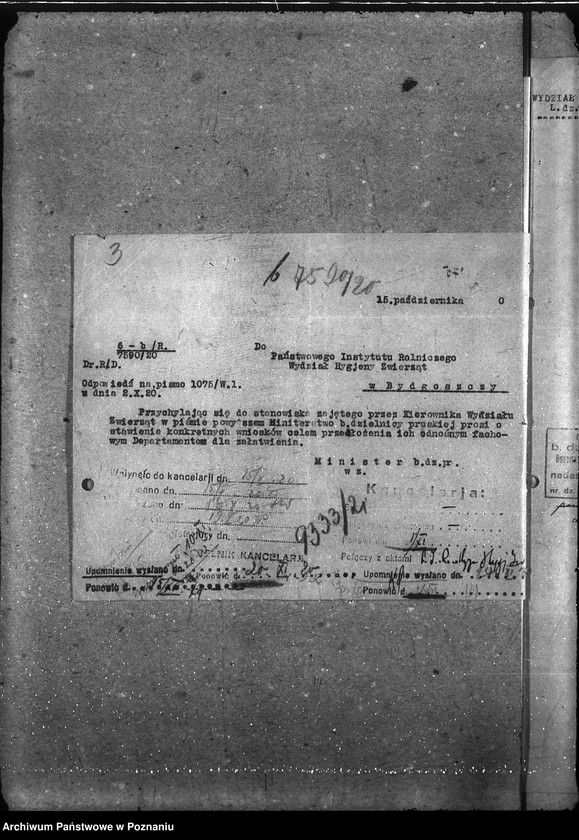 image.from.unit.number "Sprawy osobowe Państw. Inst. Nauk. Rolniczy w Bydgoszczy etatyzowanie funkcjonariuszy niższych"