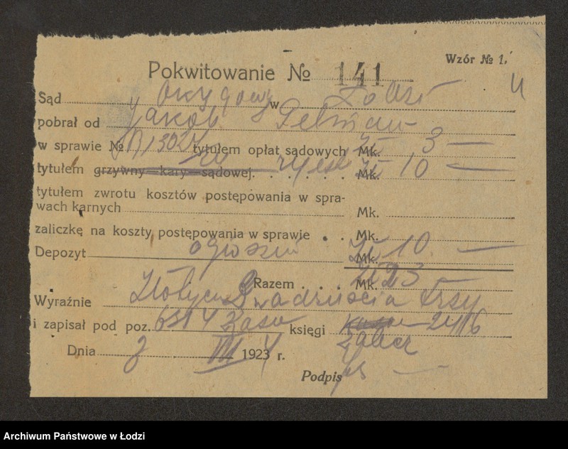 Obraz 6 z jednostki "Jankiel Gielman- sprzedaż żelaza"