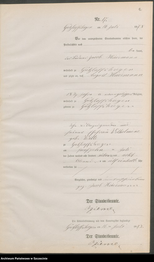 Obraz 20 z jednostki "Sterbe-Register (Neben-Register)"