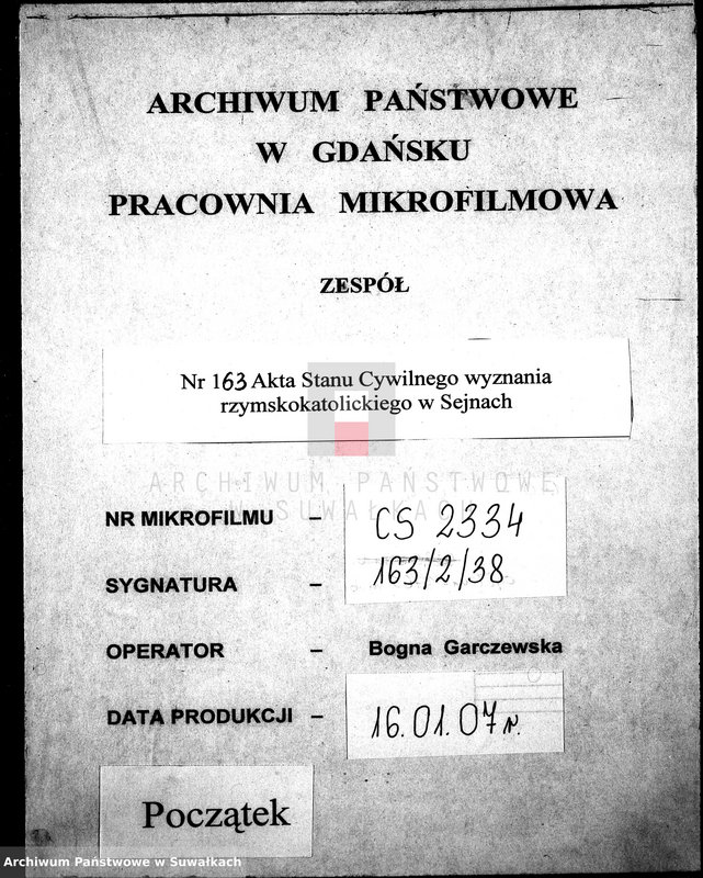 image.from.unit.number "Dokumenty k aktam brakosočetavšichsja Sejnskago Rimsko-Katoličeskago Prichoda za 1901 god."