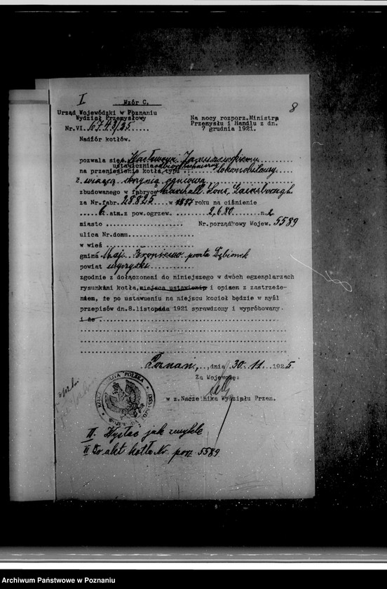 Obraz 12 z jednostki "Majętność Braniewo powiat wyrzyski Wł. Januszewskiego nr woj. kotła 5589"