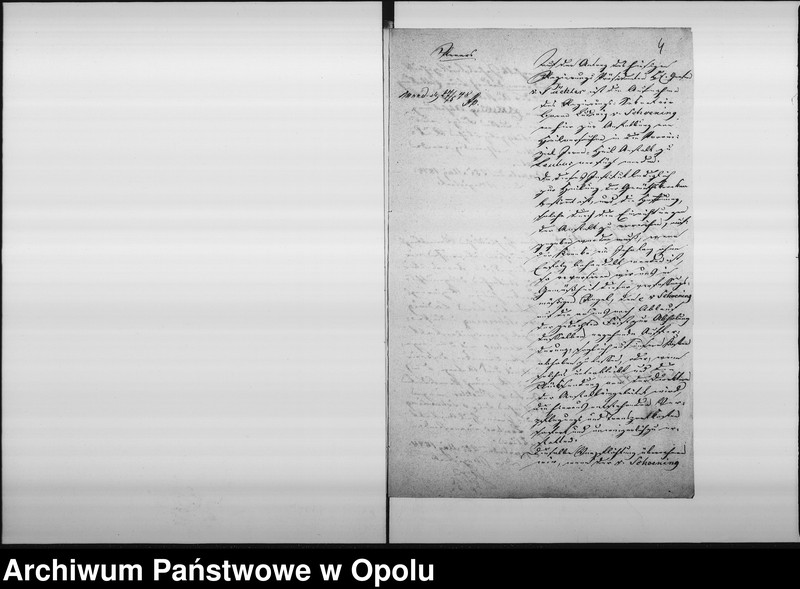 Obraz 7 z jednostki "Acta des Magistrats zu Oppeln betreffend: den in Wahnsinn verfallenen Regierungs-Secretair Baron Ludwig v[on] Schoening"