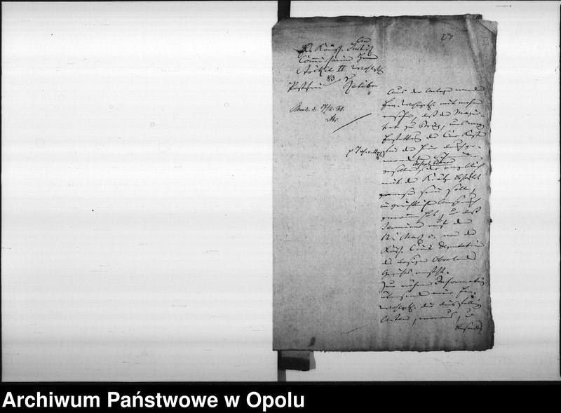 Obraz 19 z jednostki "Acta des Magistrats zu Oppeln betreffend die Anforderung des Magistrats zu Brieg wegen der Cur-Kosten des mit der Krätze angeblich behafteten Schneidergesellen Joseph Bauer aus Dittmaringen in Baiern im Betrage von 7 rtl. 11 pfg."