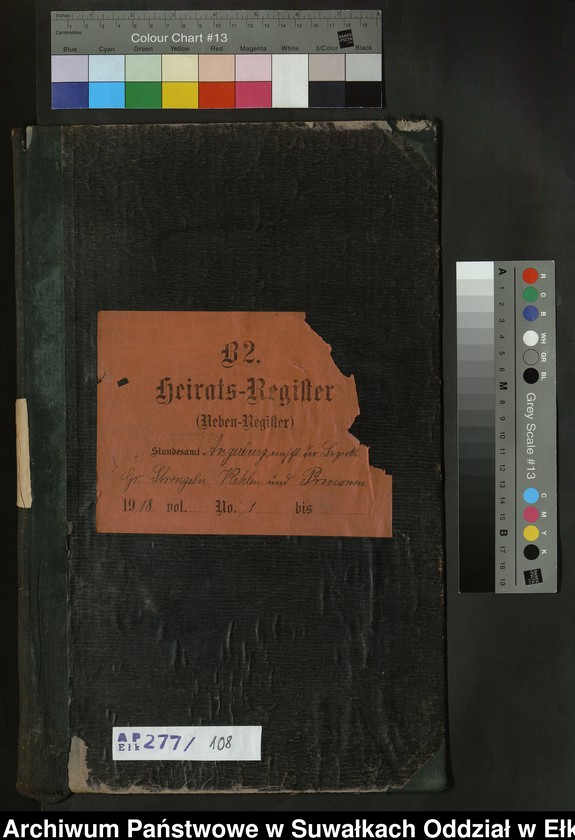 image.from.unit.number "B2. Heirats - Register (Neben - Register) Standesamt Angerburg einschl. der Bezirke Prinowen, Gr. Strengeln, Kehlen und Prinowen Kreis Angerburg"