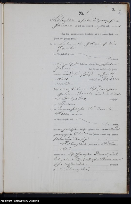 image.from.unit.number "Heiraths-Neben-Register Nr 1 - 22"