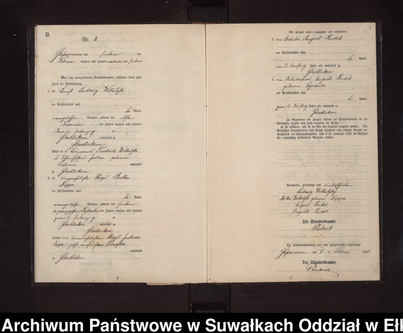 image.from.unit.number "Heiraths-Neben-Register des Preussischen Standes-Amtes Stasswinnen Kreis Lötzen"