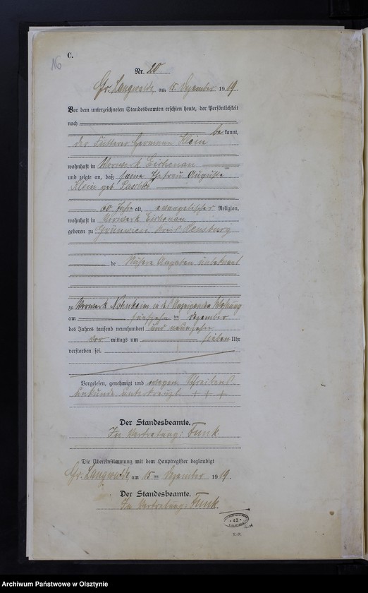 image.from.unit.number "Sterbe-Register Nr 1-10, 15-20"