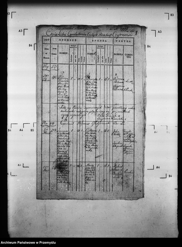 Obraz 12 z jednostki "[Kopie ksiąg metrykalnych parafii Czyrna z filią Piorunka (dekanat Grybów)]"
