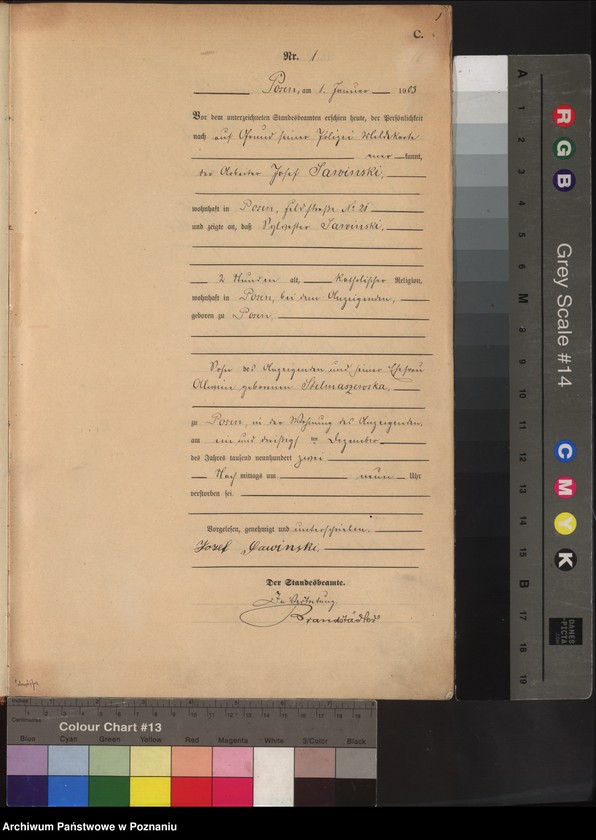 Obraz 4 z jednostki "Księga zgonów tom I"