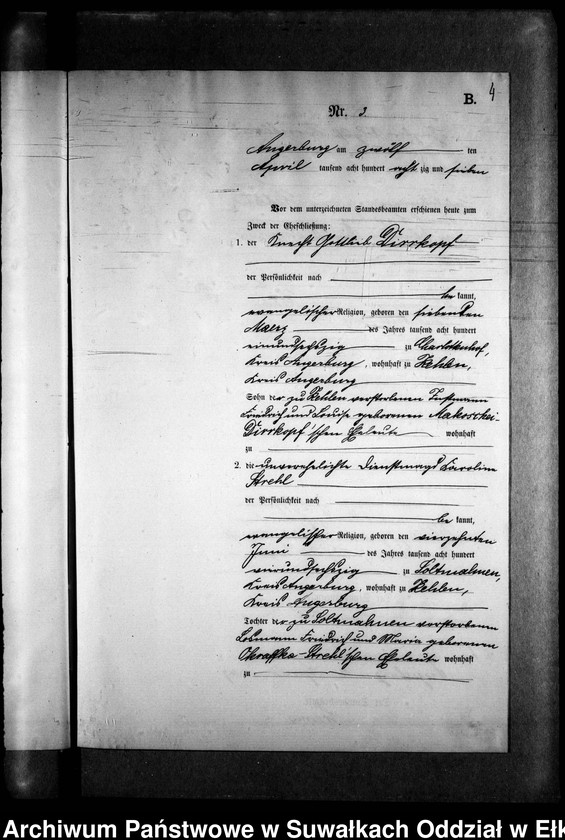 image.from.unit.number "Heiraths-Neben-Register des Preussischen Standes-Amtes Kehlen Kreis Angerburg"