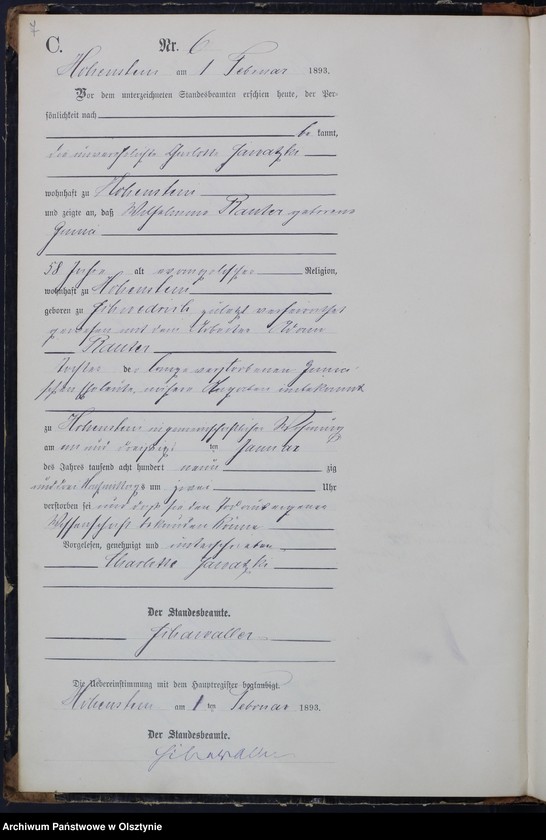 image.from.unit.number "Sterbe-Neben-Register Nr 1 - 72"