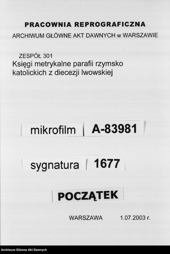 image.from.unit.number "Parafia: Ostapie (Grzymałów)*. Dekanat: Skałat. Księga metrykalna urodzeń tylko dla wsi Zarubińce. Tom I."