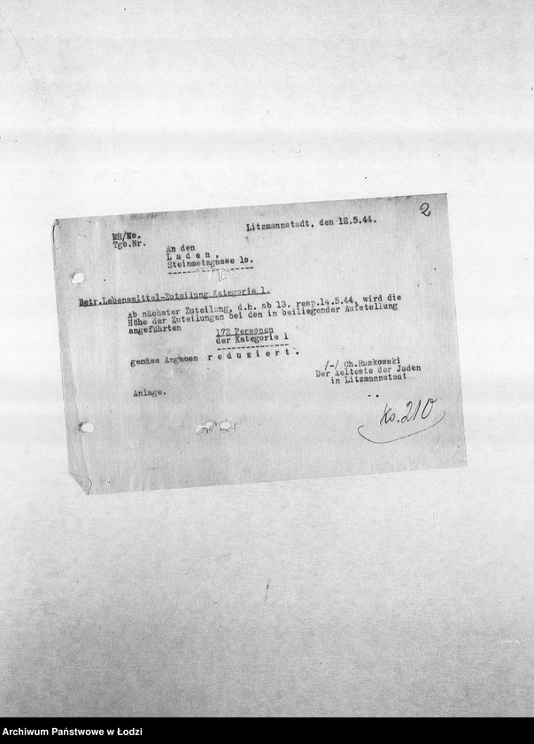 Obraz 5 z jednostki "[Korespondencja PSŻ z wydziałami i resortami w sprawie przydziałów żywnościowych dla ich pracowników]"