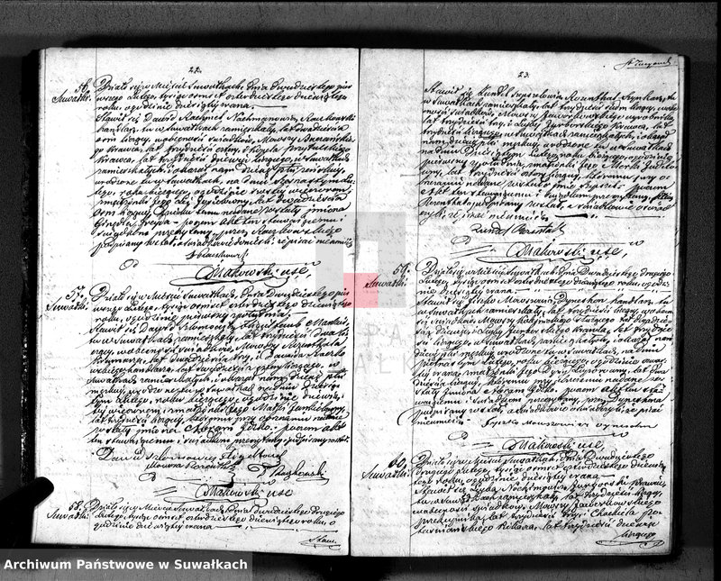 image.from.unit.number "Duplikat. Akta Urzędnika Stanu Cwilnego Wyznania Moyżeszowego Okręgu Suwalskiego i Jeleniewskiego do zapisywania Urodzonych, Zaślubionych i Zmarłych z roku 1849"