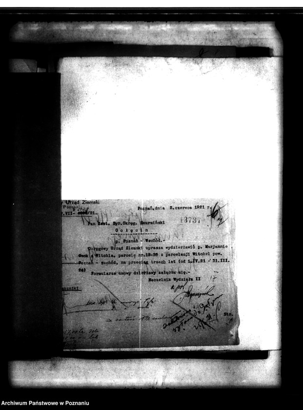 Obraz 11 z jednostki "Parcelacja majątku Witobel powiatu poznańskiego działka nr 12/26. Marianna Czok"