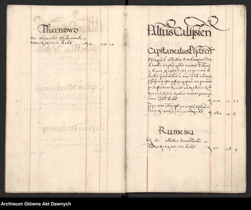 image.from.unit.number "Sumariusz pieniędzy i rejestr retenty piątej części z dochodów dóbr stołowych z terenów całej Rzeczpospolitej."