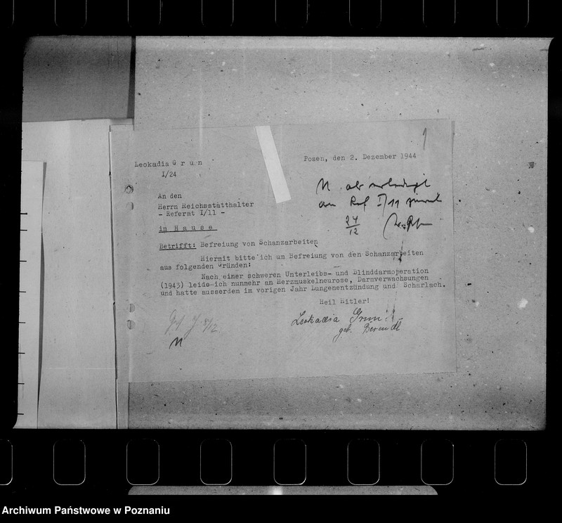 Obraz 5 z jednostki "Befreiung von Schanzarbeiten (weiblicha Gefolgschaftsmitglieder)"