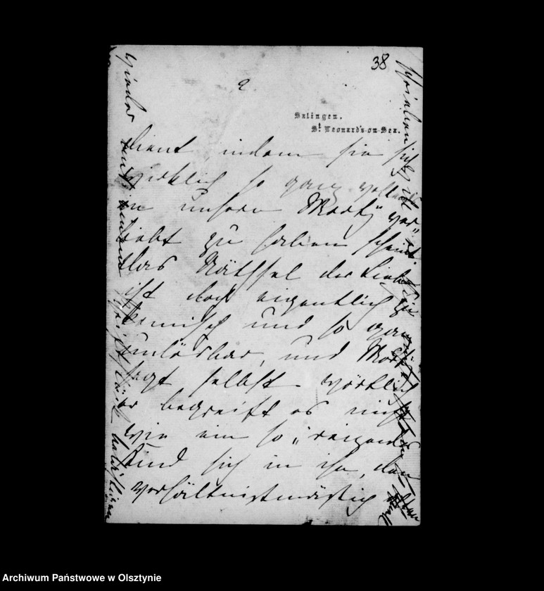 image.from.unit.number "/Fragmente v. Briefen der Violet Swiney, geb. Gfin Schlippenbach aus Sallingen England an Anna Gfin Lehndorff geb. Hahn/"