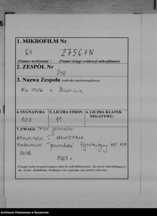 image.from.unit.number "Zestawienie posiedzeń egzekutyw Komitetów Powiatowych i Komitetów Miejskich Polskiej Zjednoczonej Partii Robotniczej"