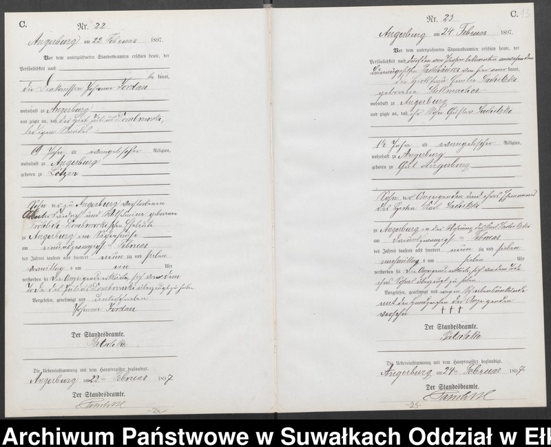 image.from.unit.number "Sterbe-Neben-Register des Preussischen Standes-Amtes [Angerburg] Kreis [Angerburg]"