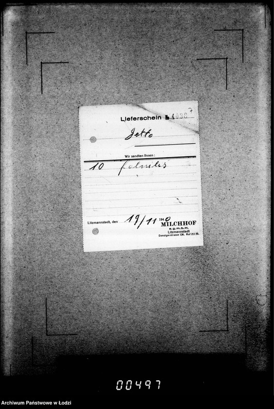 Obraz 11 z jednostki "Quittungen- Lieferscheine Desinfektionsanstalt"