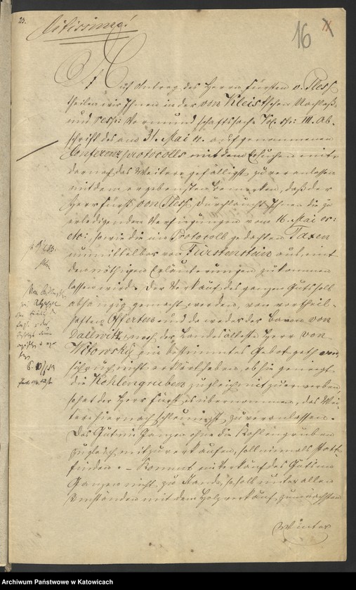 Obraz 19 z jednostki "Acta betr. die Correspondenz mit dem Königlichen Kreis Gericht zu Luckau und Verfügungen desselben, als obervormundschaftliche Behörde der Gräflich von Kleistschen Erben, in Betracht des verpachteten Gutes Mittel-Lazisk"