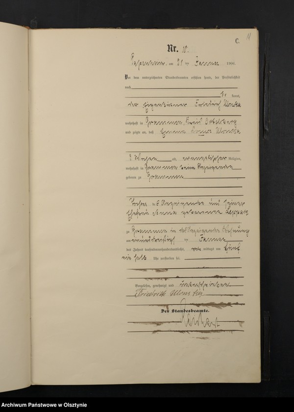 image.from.unit.number "Sterbe-Haupt-Register Nr 1 - 101"