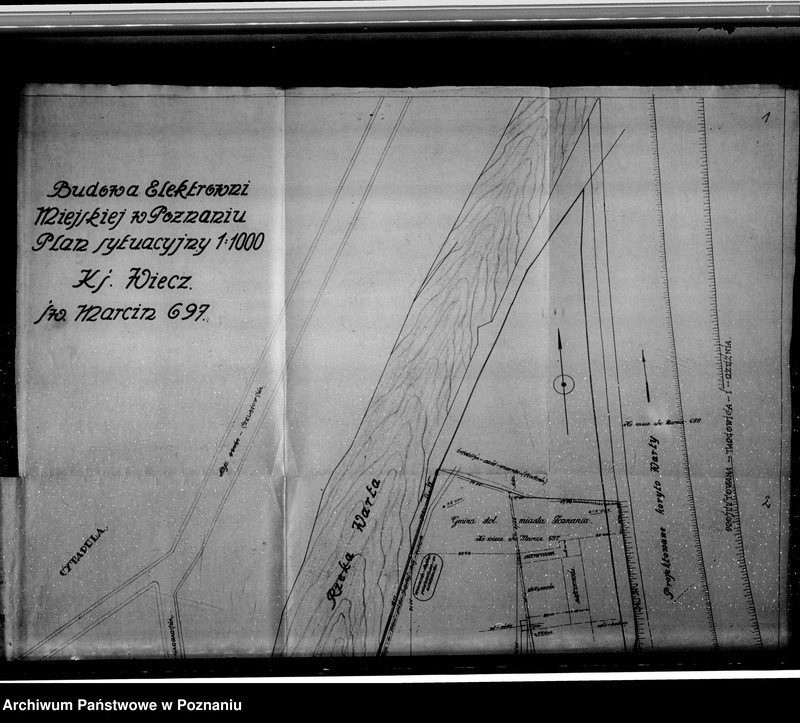 Obraz 5 z jednostki "Projekt budowy Elektrowni Miejskiej w Poznaniu plany sytuacyjne"