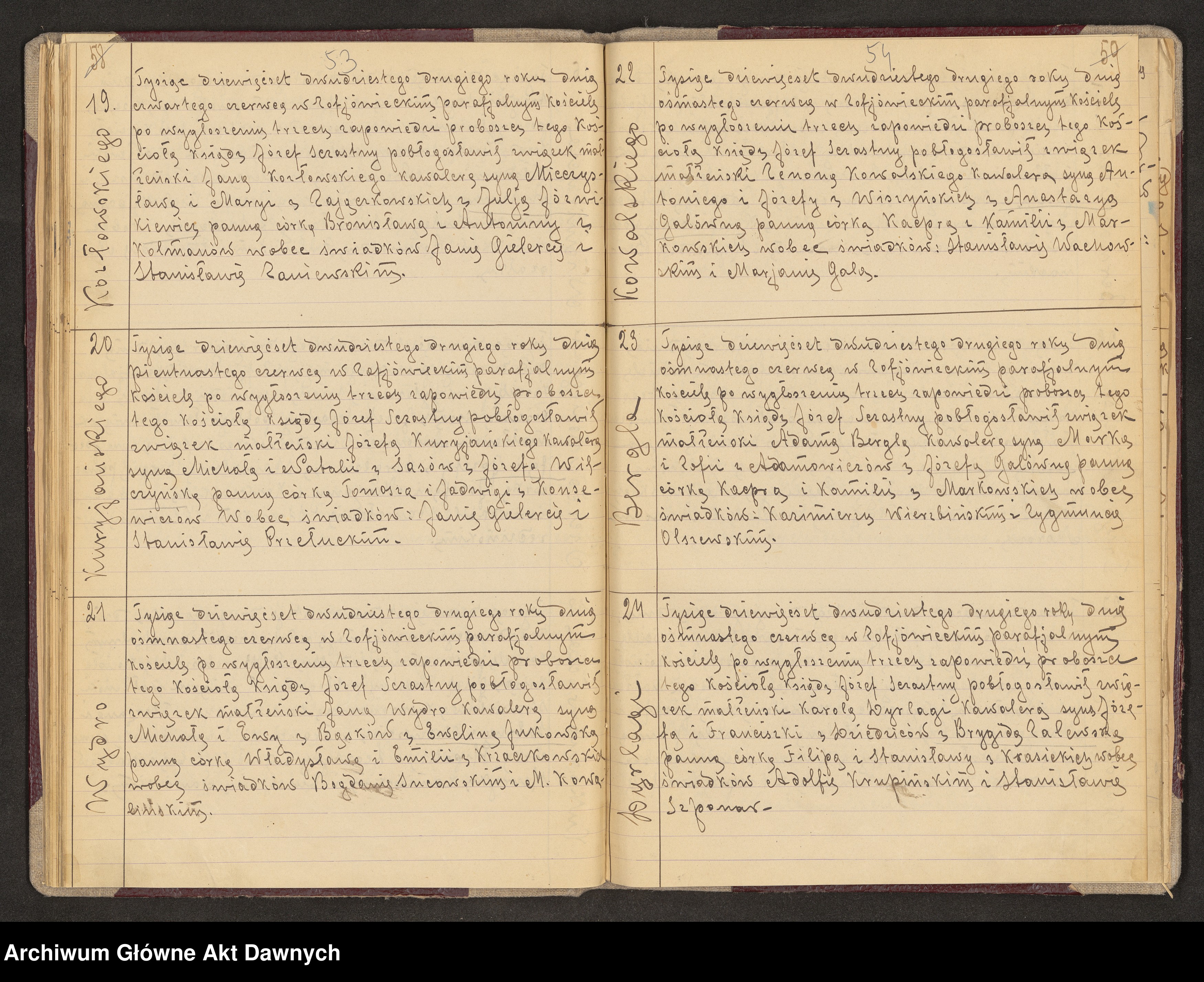 Skan z jednostki: Parafia: Zofiówka. Dekanat: Łuck. Księga metrykalna urodzeń, ślubów, zgonów