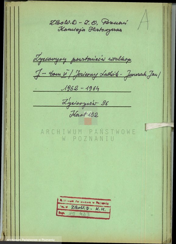 Obraz 4 z jednostki "Życiorysy powstańców wielkopolskich: J - tom V /Jeziorny Ludwik - Juszczak Jan/."