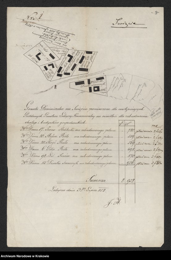 Obraz 8 z jednostki "[Grunty dominicalne na Świącu wydzielone dla poddanych Państwa Lubyczy Kameralnej na osiadłość i wybudowanie budynków gospodarskich]"