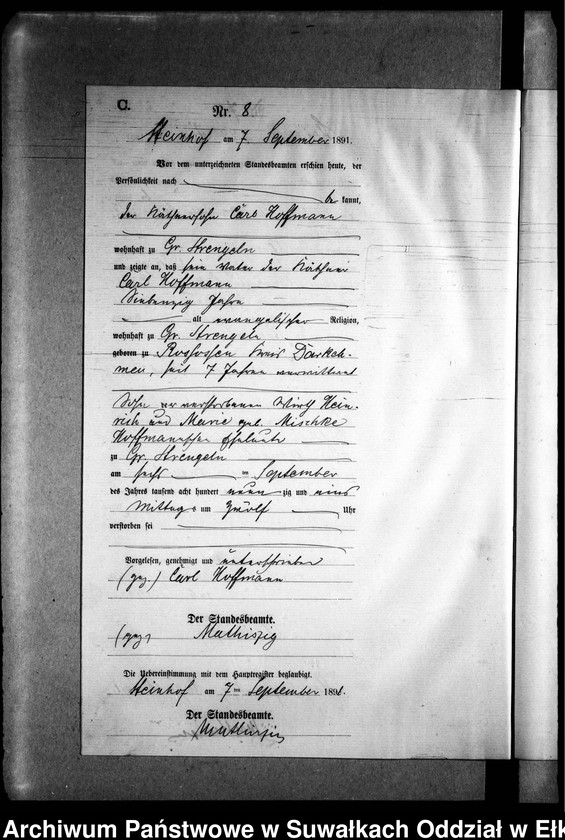 image.from.unit.number "Sterbe-Neben-Register des Preussischen Standes-Amtes Gr. Strengeln Kreis Angerburg"