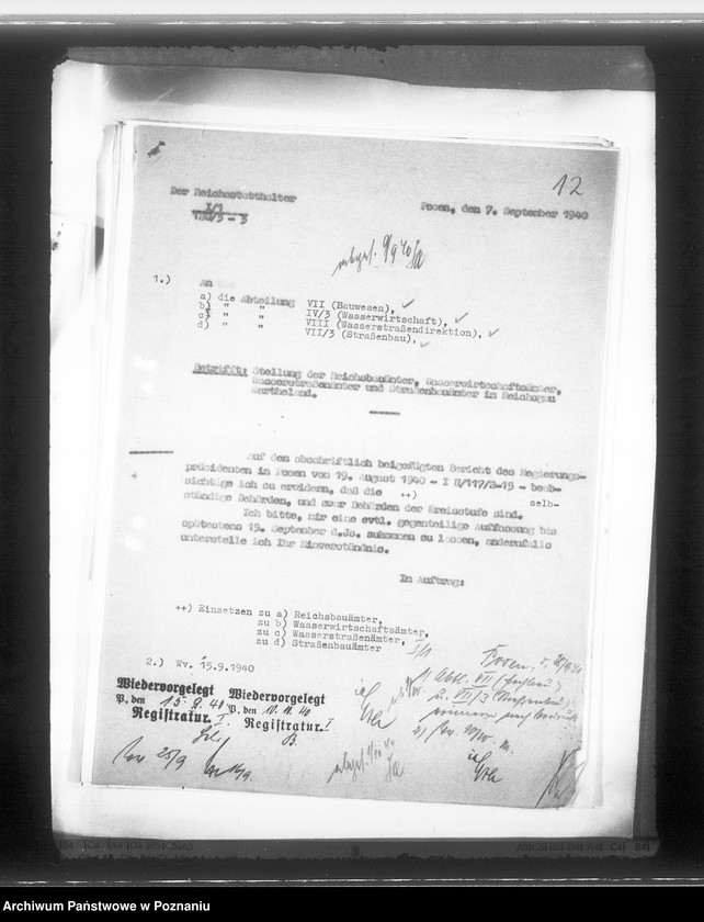 Obraz 16 z jednostki "Korespondencja w sprawie stanowiska urzędów budowlanych, rolnych, wodnych itp."