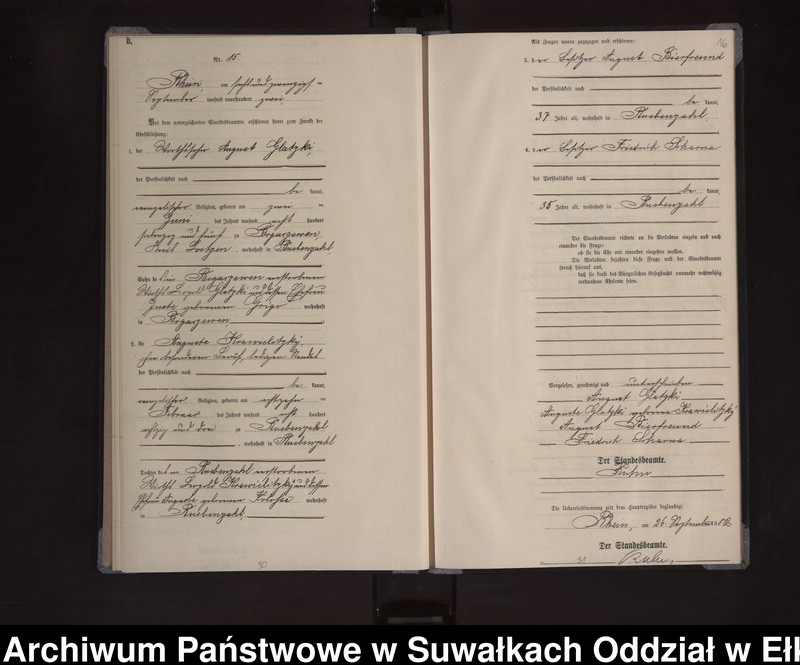 image.from.unit.number "Heiraths-Neben-Register des Königlichen Preussischen Standes-Amtes Orlen Kreis Loetzen"