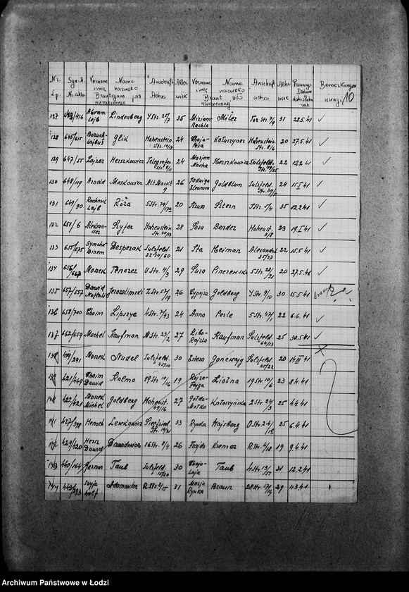 Obraz 13 z jednostki "[Imienne wykazy zaślubionych lub zaręczonych par]"