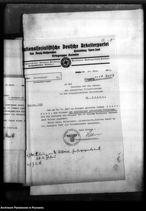 Obraz 15 z jednostki "Johann Lindemann aus Kulmsee/ Westpreussen (powiat Toruń)"