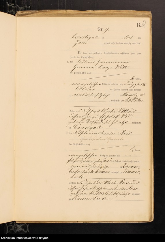 image.from.unit.number "Heiraths-Haupt-Register Nr 1 - 29"